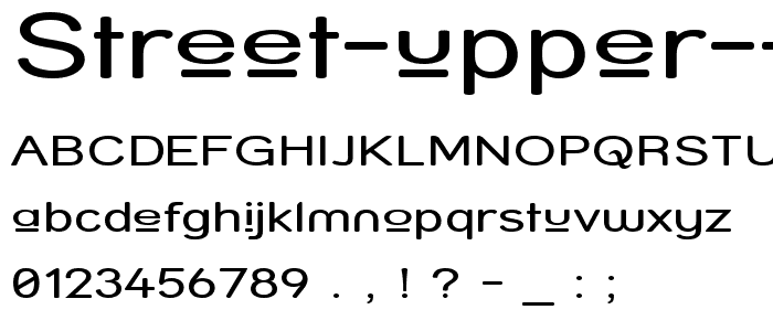 Street Upper  Expanded font