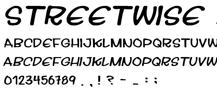 Streetwise buddy font