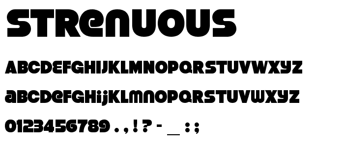 Strenuous font