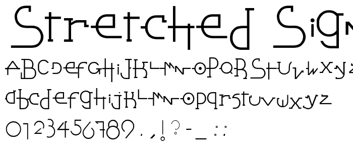 Stretched Signature Best Italic font