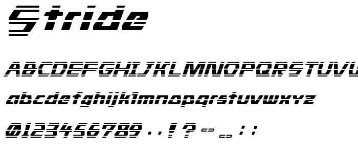 Stride font