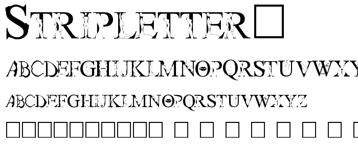 StripLetter1 font