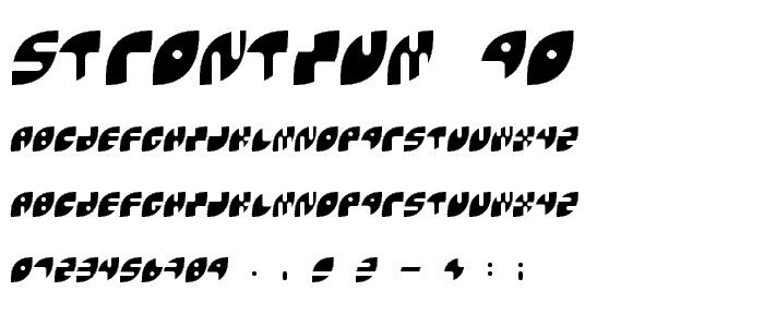 Strontium 90 font