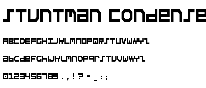 Stuntman Condensed font