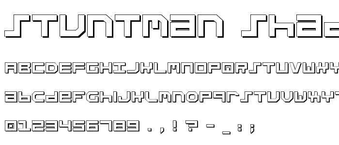 Stuntman Shadow font