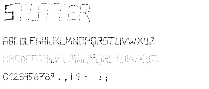 Stutter font