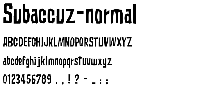 Subaccuz-Normal font