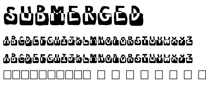 Submerged font