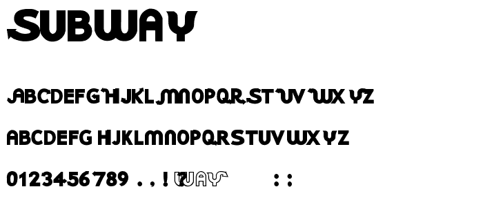 Subway font