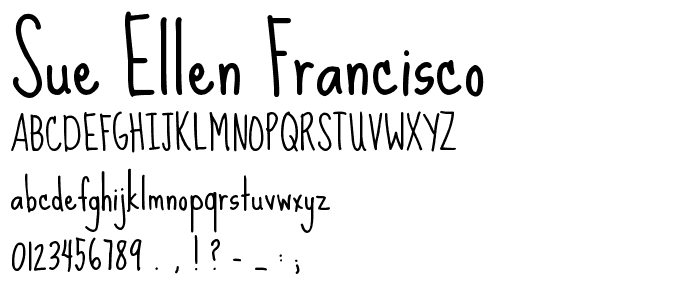 Sue Ellen Francisco font