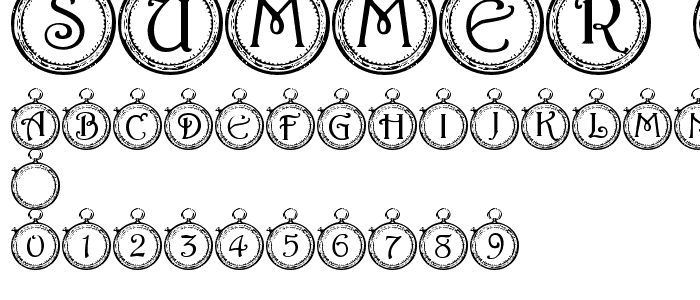 Summer s Pocket Watch font