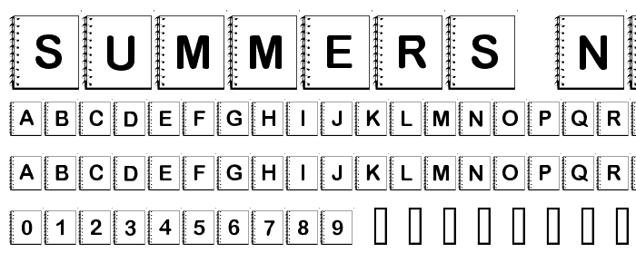 Summers Notebook font