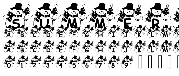 Summers Snowman font