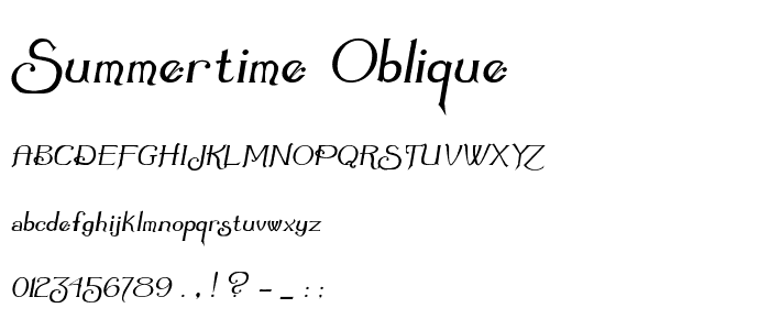 Summertime Oblique font