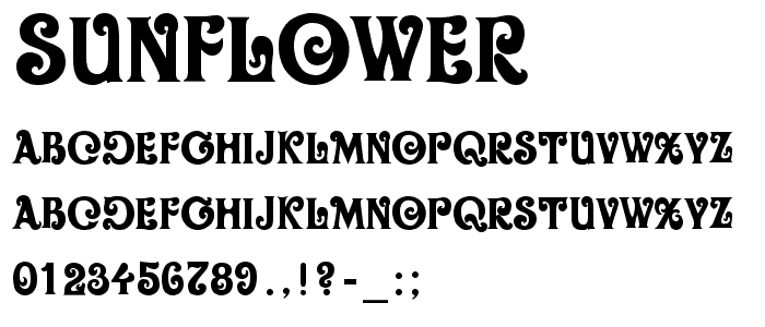 Sunflower font