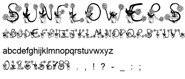 Sunflowers font