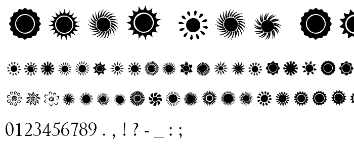 Suns and Stars font