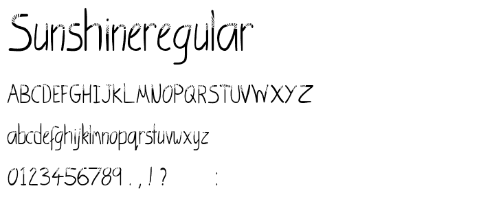 SunshineRegular font