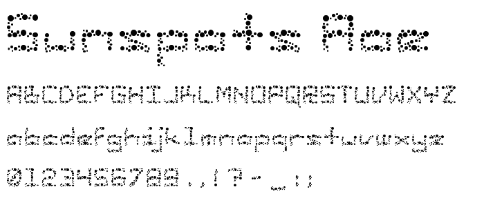 Sunspots AOE font