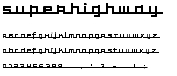 SuperHighway font