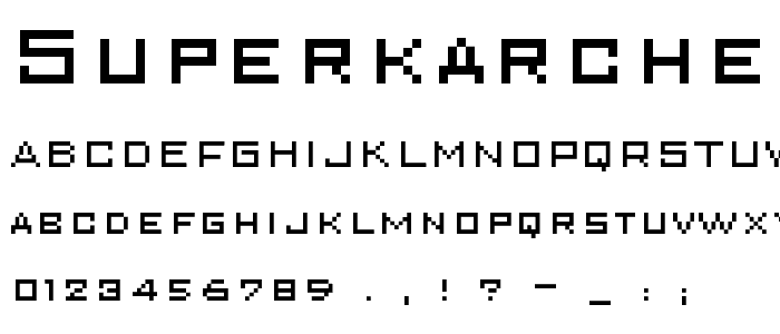 Superkarcher font