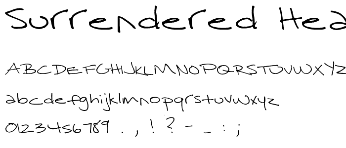 Surrendered Heart font