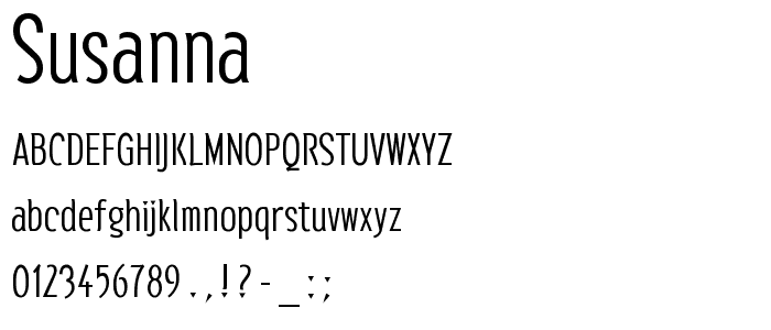 Susanna font