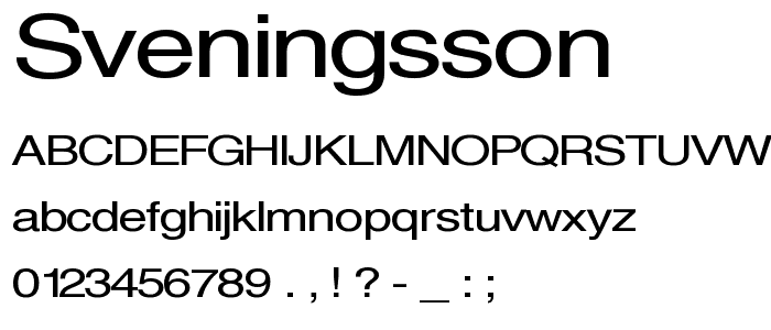 Sveningsson font