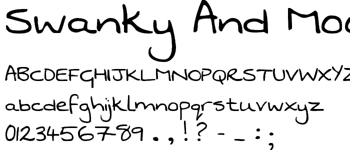 Swanky and Moo Moo font