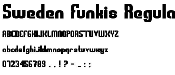 Sweden Funkis Regular font