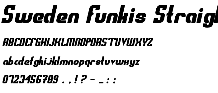 Sweden Funkis StraightOblique font