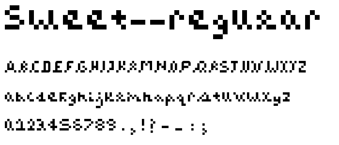 Sweet Regular font