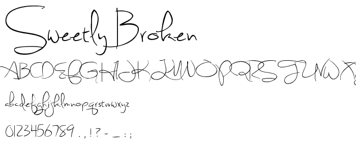 Sweetly Broken font