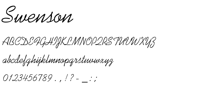 Swenson font