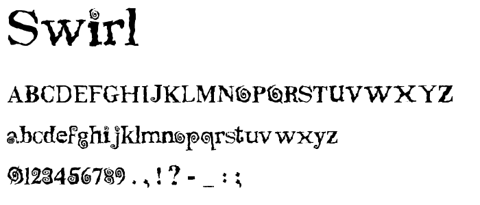 Swirl font