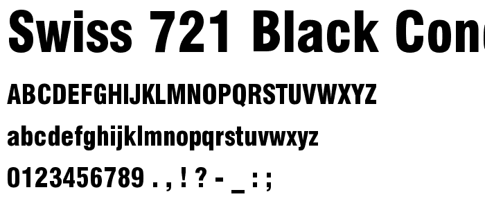 Swiss 721 Black Condensed BT font