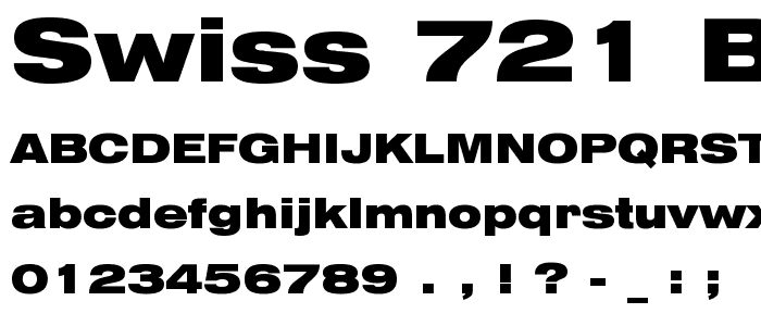 Swiss 721 Black Extended BT font