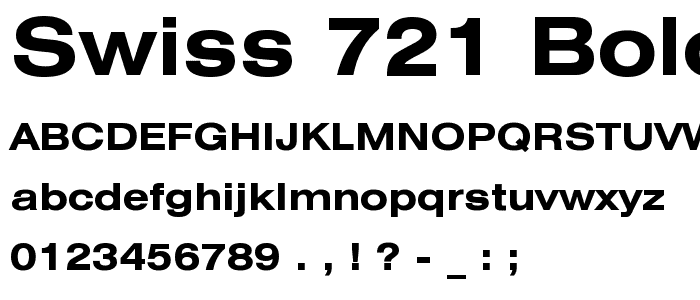 Swiss 721 Bold Extended BT font