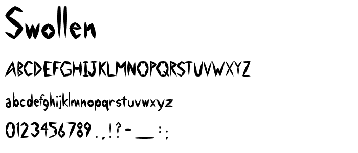 Swollen font