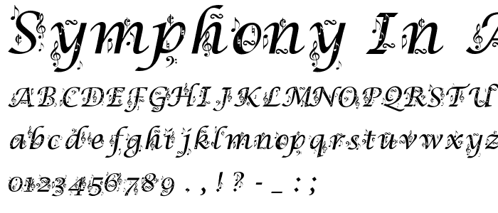 Symphony in ABC font