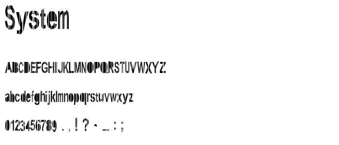 System font