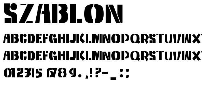 Szablon font