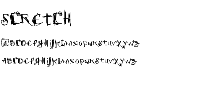 scretch font