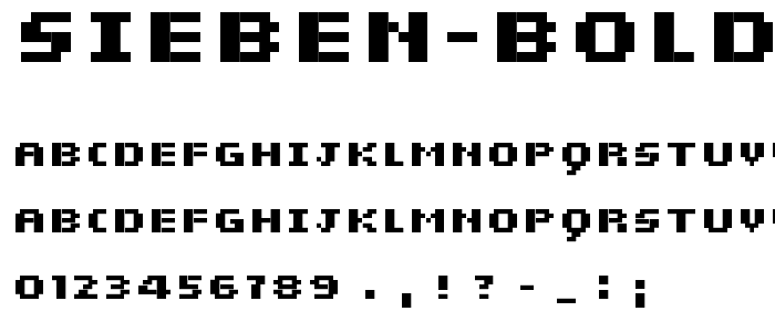 sieben Bold font