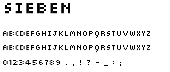 sieben font