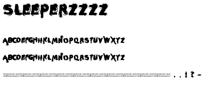 sleeperzzzz font