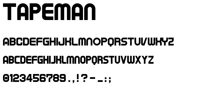 TAPEMAN font