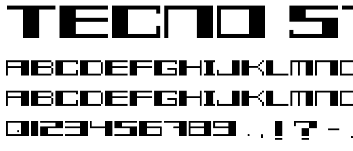 TECNO STRESS font