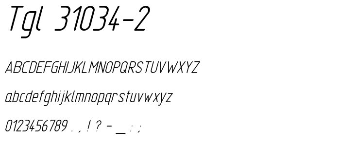 TGL 31034-2 font