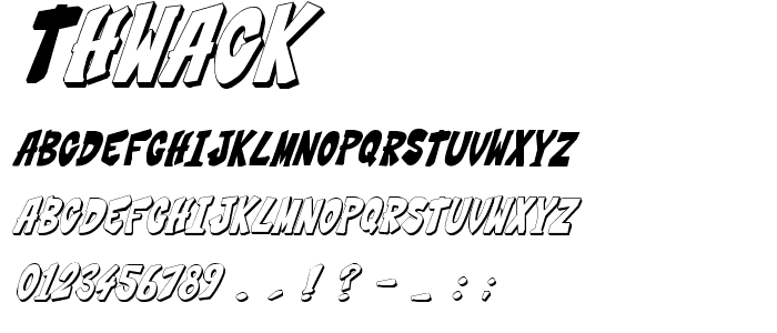 THWACK!!! font